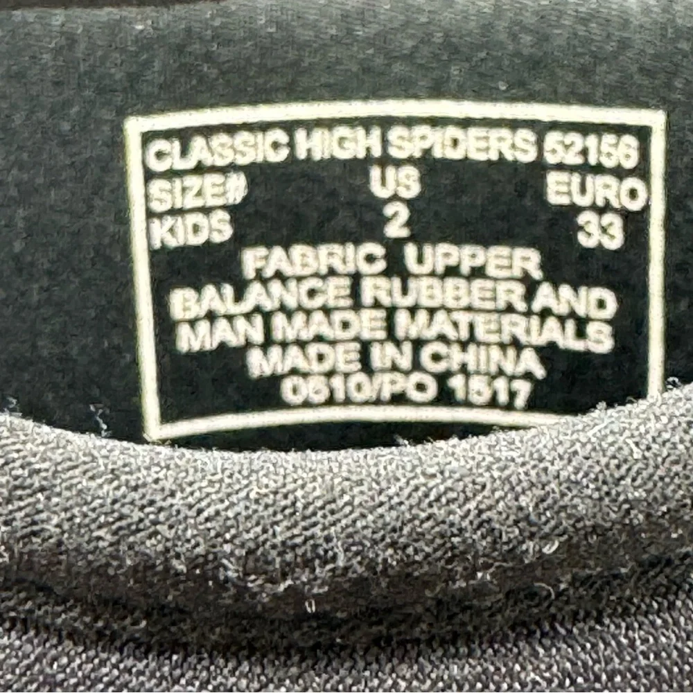 Bogs Classic High Spiders II Kids Boots Size 2 Black Spider‎ Web Rain